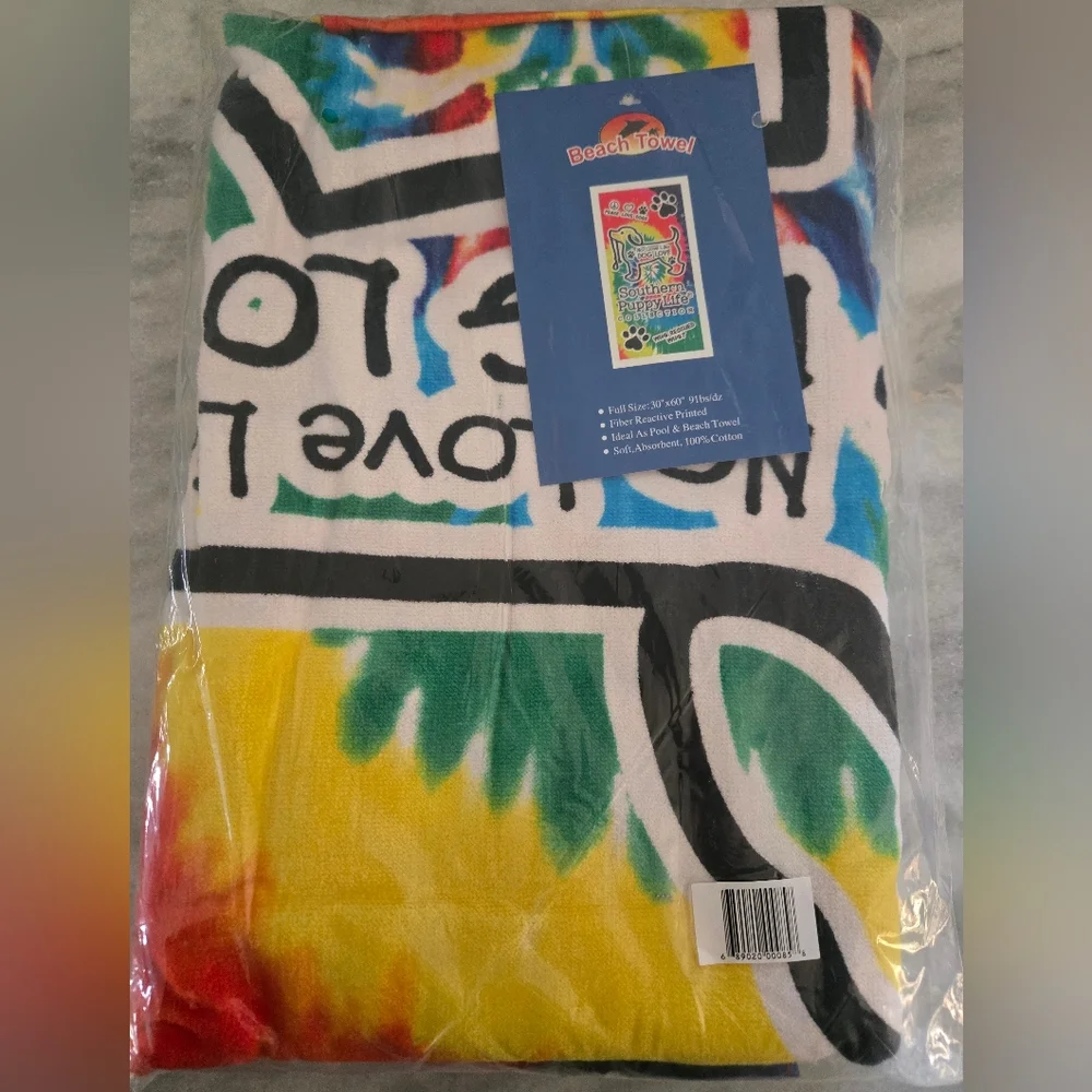 Southern Puppy Life Beach Towel - NWT